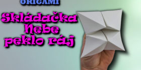 Nebe, peklo, ráj skládačka - jak vyrobit origami věštící skládačku