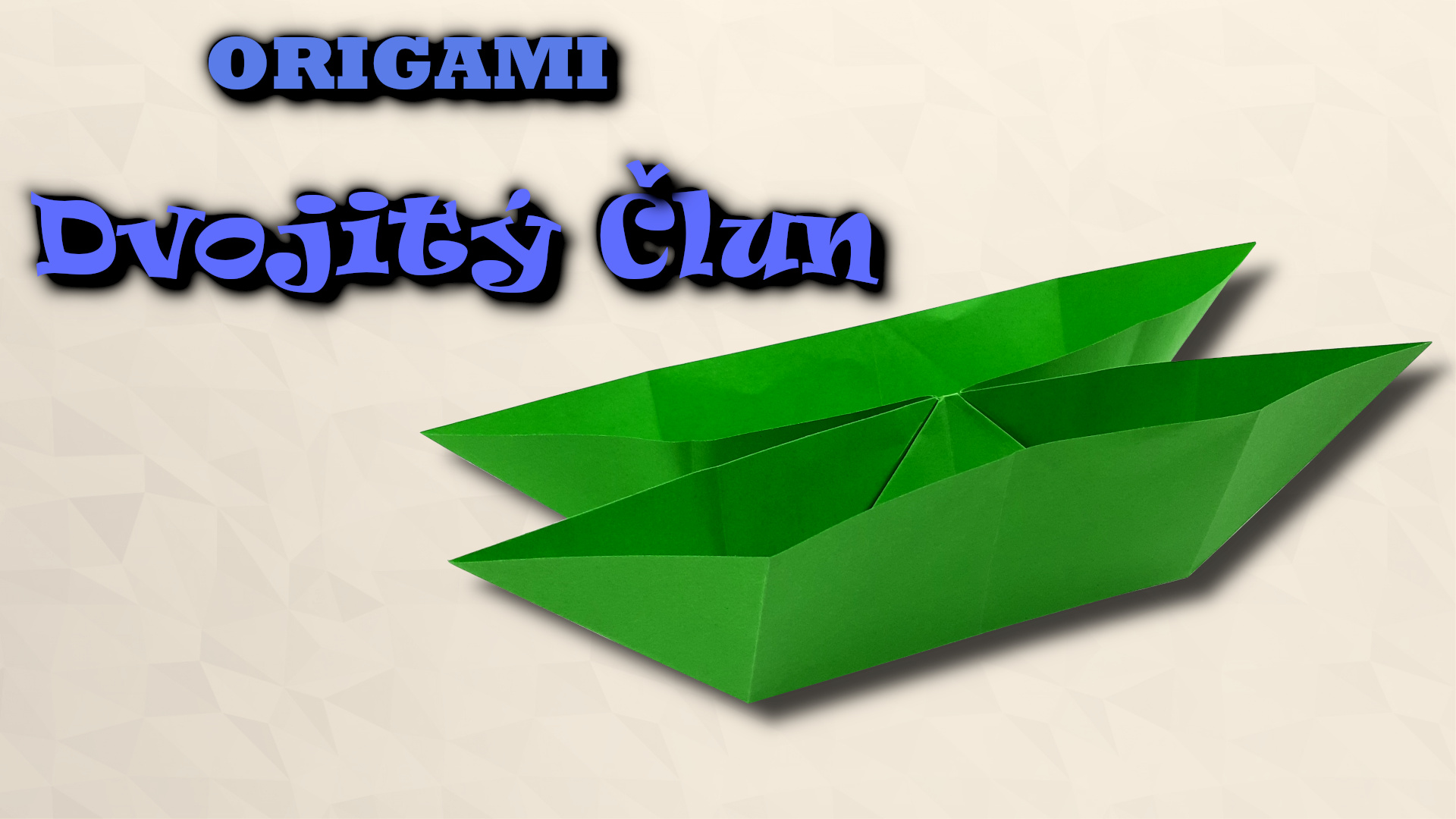 Origami dvojitá loď - jak složit loď z papíru A4