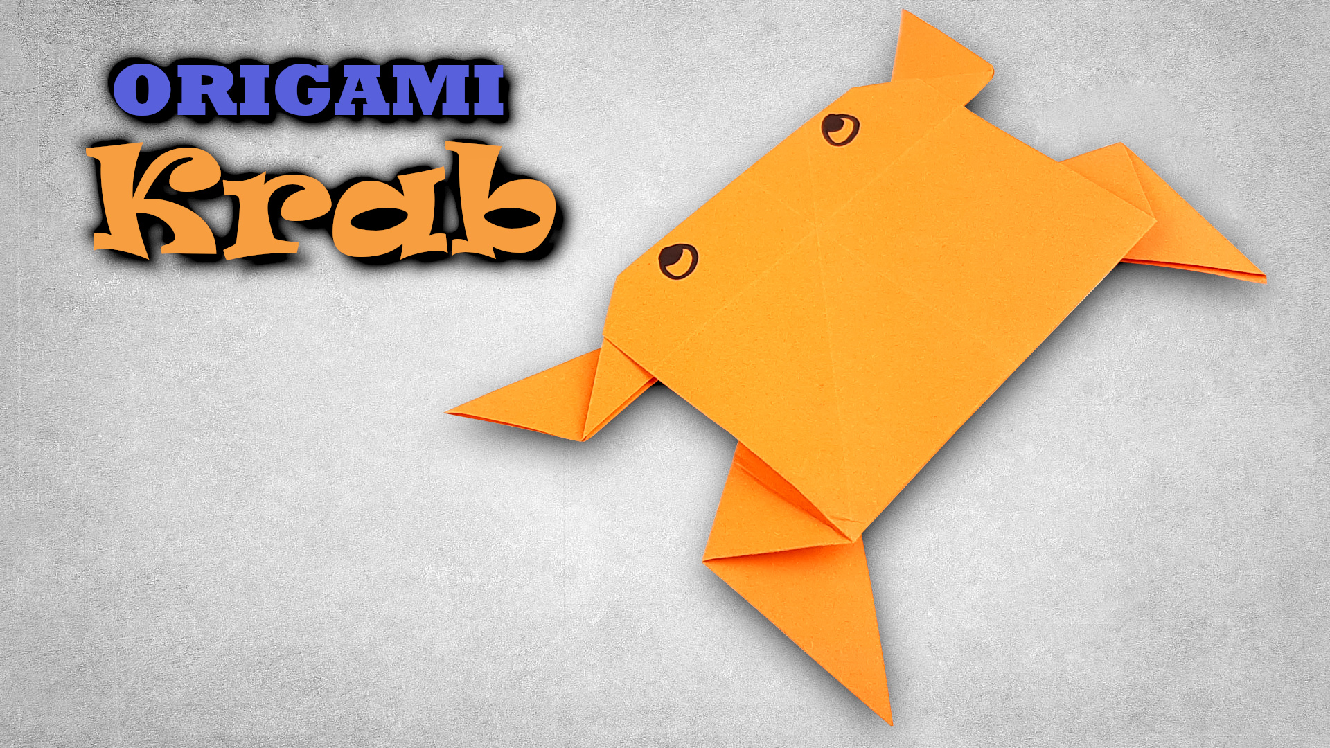 origami krab - jak vyrobit kraba z papíru