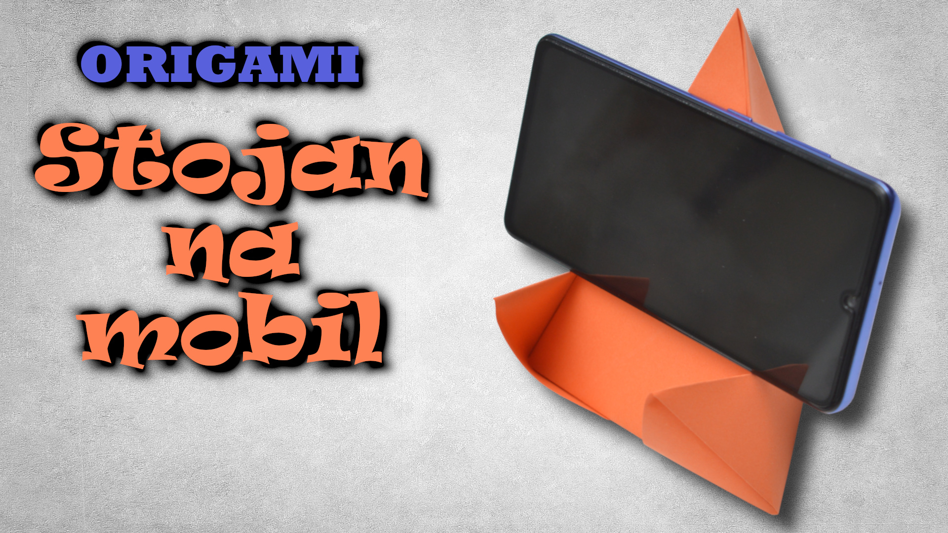 Stojan na mobil z papíru | origami držák na mobil