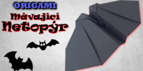 Origami netopýr - Papírový netopýr který MÁVÁ KŘÍDLY a LÉTÁ