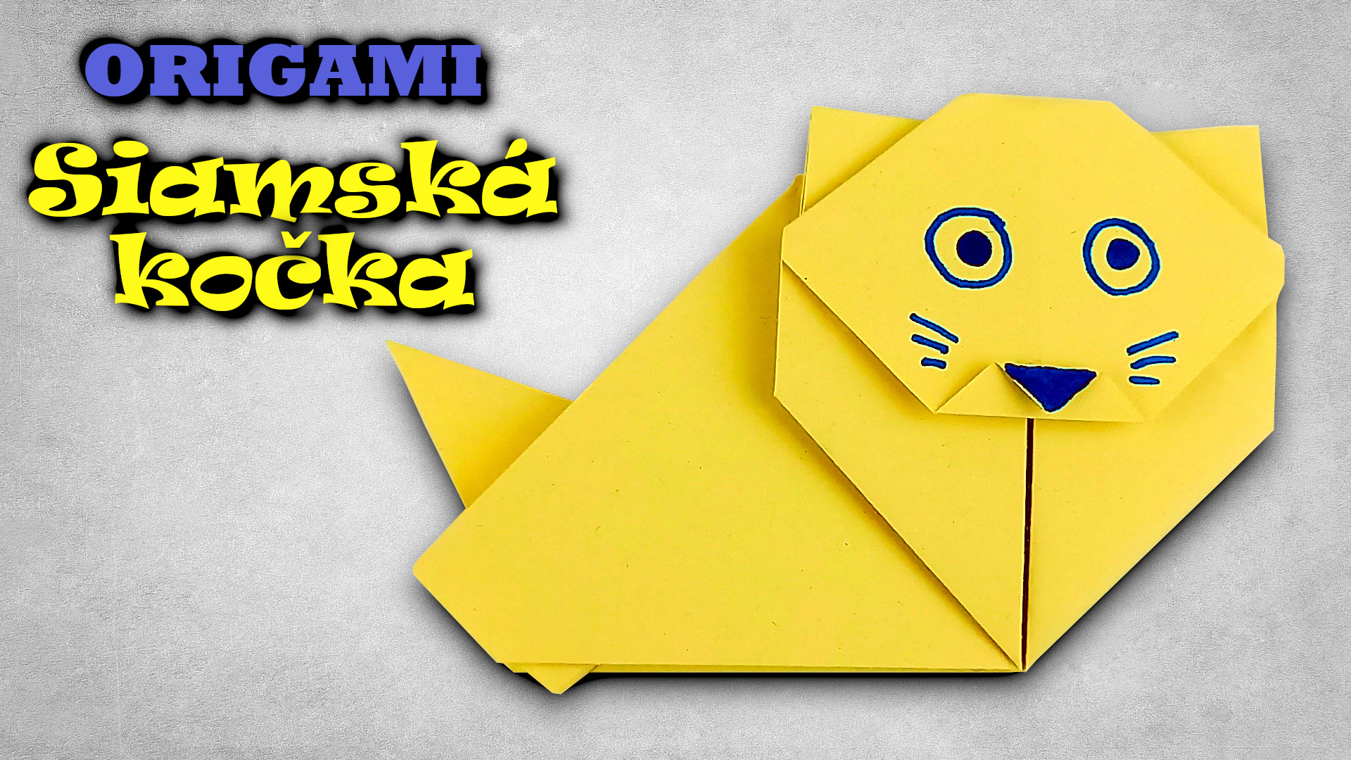Origami siamská kočka | Jak vyrobit kočku z papíru